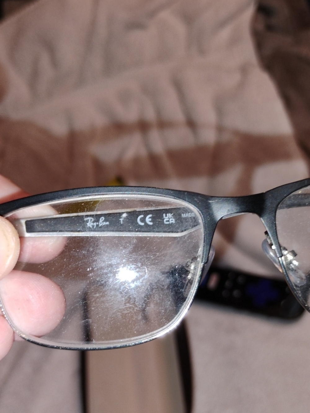 Ray-Ban Matte Black Semi-Rimless Eyeglasses